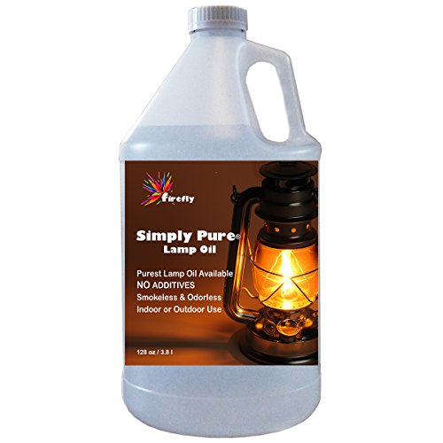 FIREFLY Kosher Paraffin Lamp Oil - 1 Gallon - Virtually Odorless & Smokeless - Simply Pure - Ultra Clean Burning Liquid Paraffin Fuel