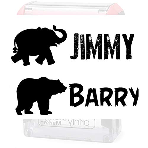 PICK YOUR ANIMAL – Clothing Stamp Label Custom. Stamp your Clothes with your Custom Name. Great for kids T-shirts Clothing Stamp Personalized. 1 or 2 Line Stamper. Stamp your Name on Clothes. Animal