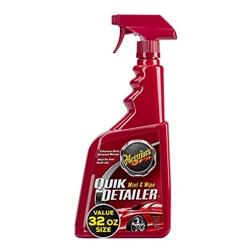 Meguiar's Quik Detailer Mist and Wipe - The Perfect Car Detailing Spray to Lightly Clean With a Quick and Easy Gloss Enhancement - 32 Oz