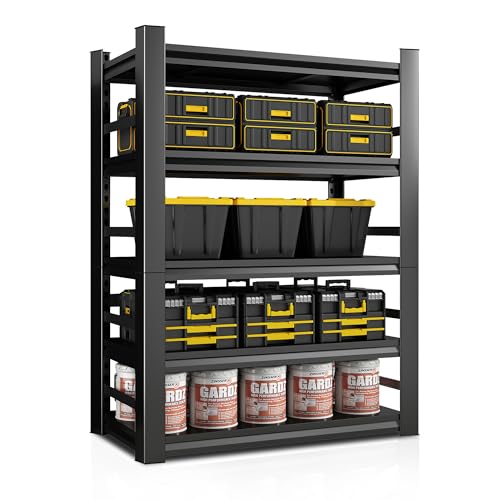 72'H|36'W Garage Shelving Unit and Storage-Easy Assembly Metal Shelves 5-Tier Rack|Heavy-Duty Adjustable Shelf|Steel Rust-Resistant Shelves for Industrial,Warehouse,Basement,Workshop Organization