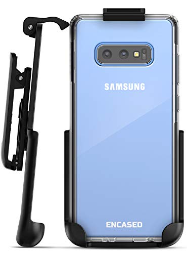 Encased Clear Case with Belt Clip Holster for Samsung Galaxy s10e (2019) Ultra Slim Transparent Thin Cover w/Holder