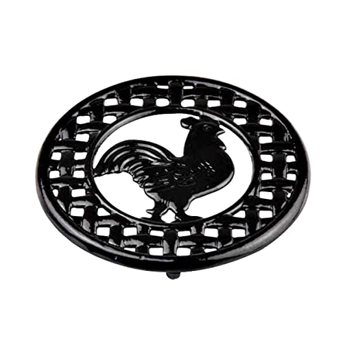 Home Basics Cast Iron Rooster (Black) Trivet, 8' x 8' x .62'