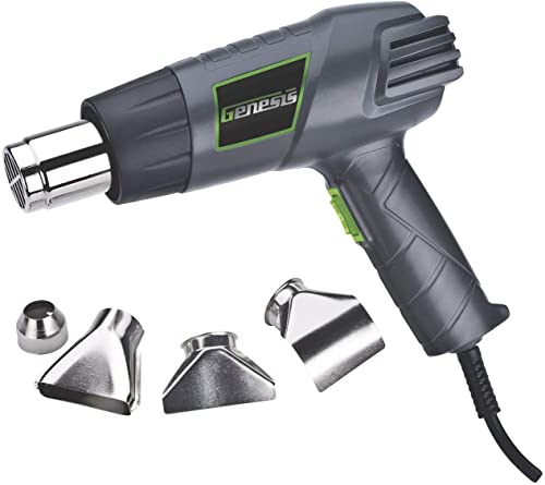 Genesis Heat Gun with Dual Temp 572F/1000F and Accessory Nozzles