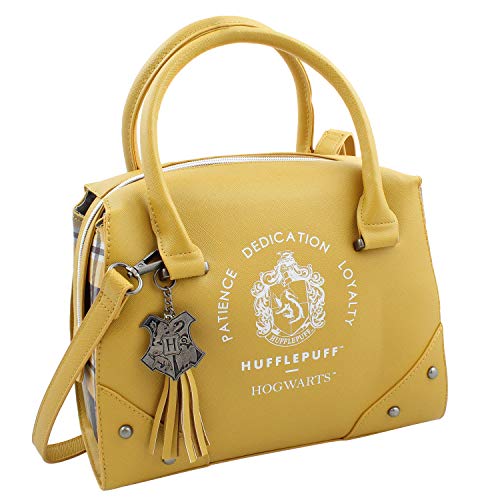 Harry Potter Purse Designer Handbag Hogwarts Houses Womens Top Handle Shoulder Satchel Bag Hufflepuff One Size