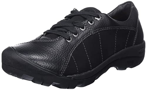 KEEN Women's Presidio Casual Comfortable Oxford, Black/Magnet, 10