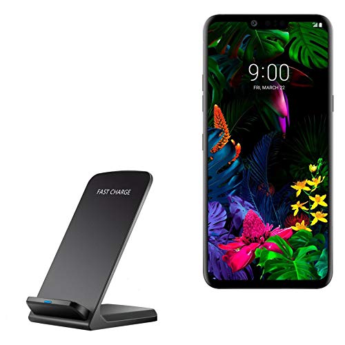 BoxWave Charger Compatible with LG G8 ThinQ - Wireless QuickCharge Stand (10W), No Cord; no Problem! Charge Your Phone with Ease! for LG G8 ThinQ - Jet Black