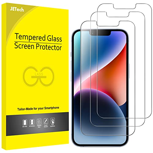 JETech Screen Protector for iPhone 14 Plus 6.7-Inch, Tempered Glass Film, 3-Pack