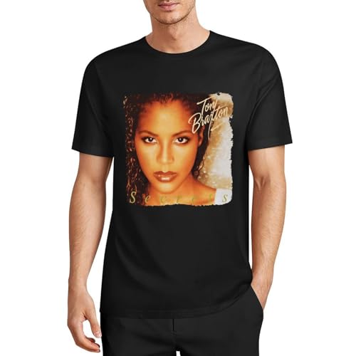 Toni Music Braxton Man's T Shirt Summer Short Sleeve Shirts O-Neck Casual Classic Tee Tshirt Black 2XL