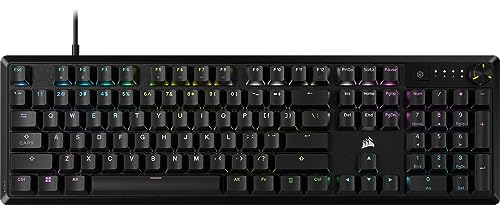 CORSAIR K70 CORE RGB Mechanical Gaming Keyboard - Pre-lubricated Corsair MLX Red Linear Keyswitches - Sound Dampening - Media Control Dial - iCUE Compatible - QWERTY NA Layout - Black