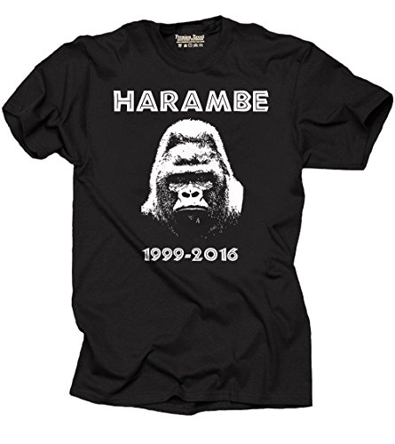 Harambe Gorilla T-Shirt Support Harambe Shirt Small Black
