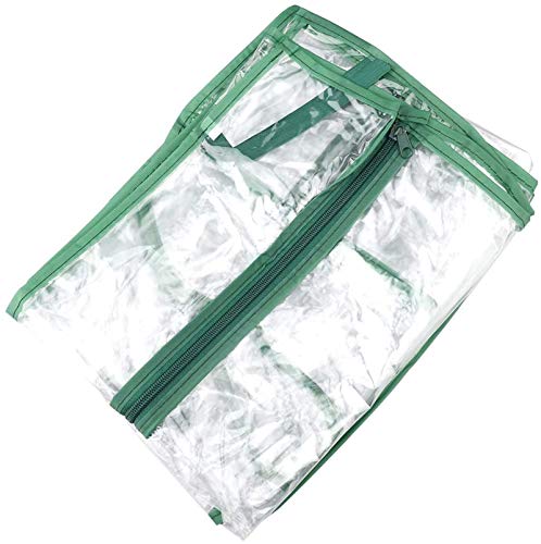 UWIOFF 4-Tier Greenhouse Replacement Cover Clear PVC Greenhouse Replacement Cover with Roll-Up Zipper Door - 27' L x 19' W x 61' H (Cover ONLY)