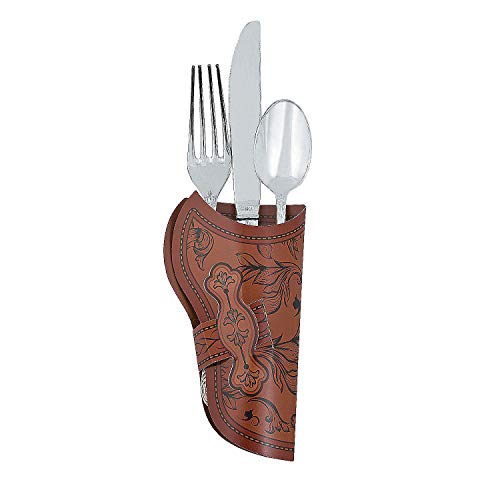 Cowboy Holster Silverware Holder for Western Party - 12 pc.