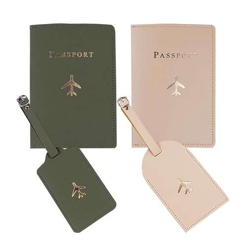 Snogisa Passport Wallets Travel Holder Set,his and her passport holder and luggage tags,Slim Waterproof Passport Case,newlywed travel gifts for Couples,Bridal Shower Gift