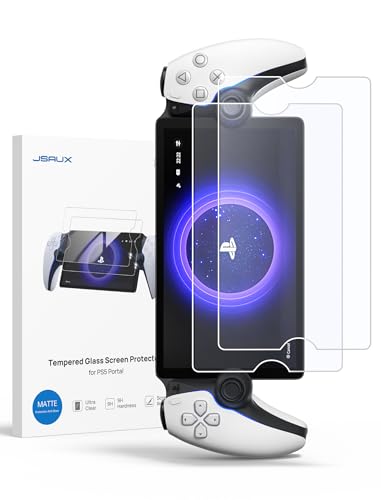 JSAUX Anti Glare Screen Protector for PlayStation Portal Remote Player 2-Pack, PS Portal Tempered Glass Screen Protector, 8 inch Anti-Scratch Screen Protector for PlayStation 5 Portal Remote Player