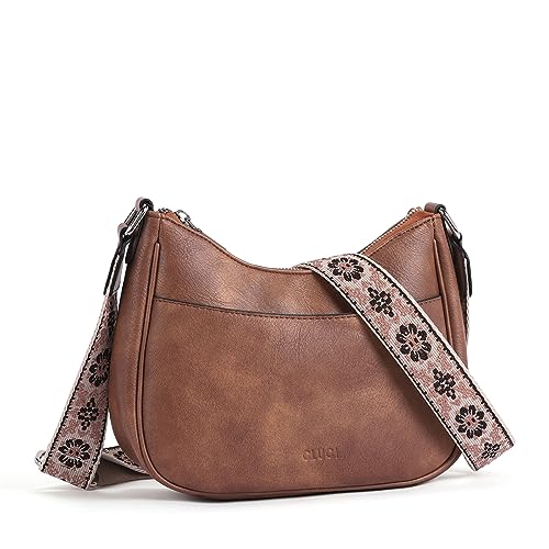 CLUCI Crossbody Purses for Women, Leather Crescent Bags Crossbody with Adjustable Strap, Women's Shoulder Handbags