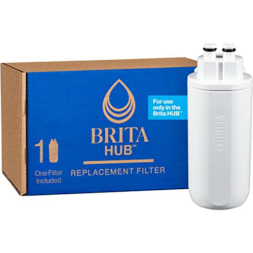 Brita Hub Replacement Water Filter, BPA-Free, Replaces 900 Plastic Water Bottles, Lasts Six Months or 120 Gallons, Includes 1 Filter, Kitchen Essential