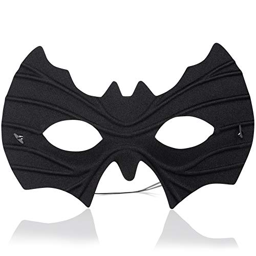 Skeleteen Bat Eye Mask Costume - Superhero Black Bat Face Masks Dress Up Costume Accessories for Adults and Kids