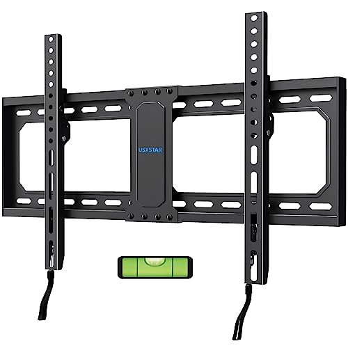 Fixed TV Wall Mount for 37-82 Inch TVs, Low Profile TV Mount Fits 16', 18', 24' Studs, Wall Mount TV Bracket with Quick Release Lock, Max VESA 600x400mm, Holds up to 132 lbs by USX STAR