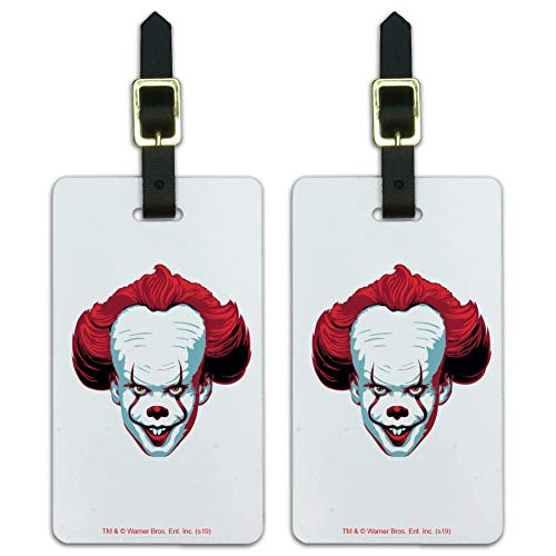 IT Pennywise Come Home Luggage ID Tags Suitcase Carry-On Cards - Set of 2