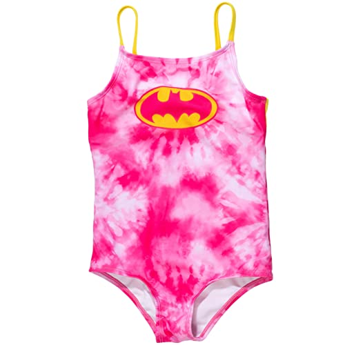 DC Comics Justice League Batgirl Little Girls Lace-Up Back One-Piece Swimsuit [ColorTag1] 5 Pink