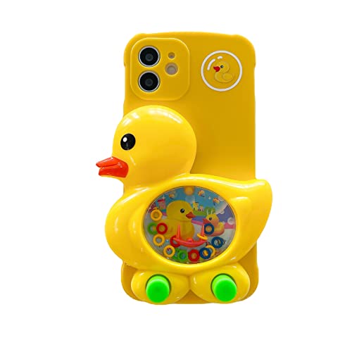 LMA Funny Phone Case Phone 13 Pro with 3D Duck Games Novelty Phone Case Cute Games Play Case Soft Silicone for Teen (Compatible with iPhone Case 13 Pro Yellow