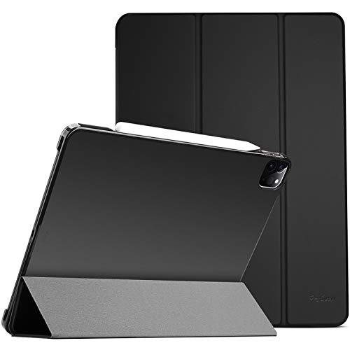 ProCase Smart Case for iPad Air 13 (M2) 2024/iPad Pro 12.9 2022/2021/2020/2018, Slim Stand Hard Back Shell Smart Cover for iPad Air 13”(M2)/iPad Pro 12.9” 6th Gen/5th Gen/4th Gen/3rd Gen -Black