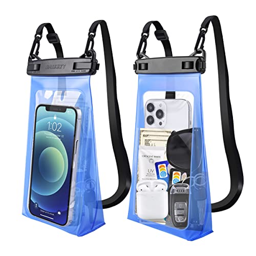 Large Capacity Waterproof Phone Pouch Floating, Waterproof Bag Case for iPhone 15 14 13 12 11 Pro Max X XR 8 Plus Samsung Up to 6.9'', IPX8 Water Proof Phone Dry Bag for Boating Swimming Kayaking