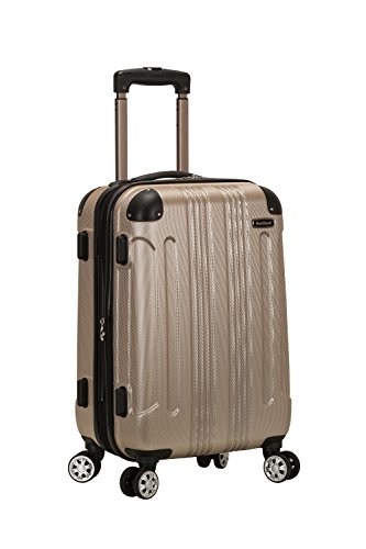 Rockland London Hardside Spinner Wheel Luggage, Champagne, Carry-On 20-Inch, 22'X13. 5'x10' (with wheels)