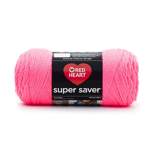 RED HEART Super Saver Yarn, Solid-Pretty n Pink