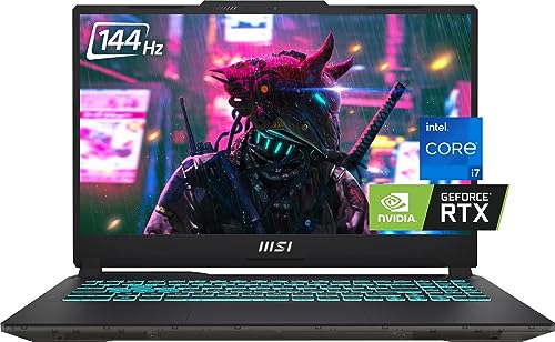 MSI Cyborg 15 Gaming Laptop, 15.6' 144Hz FHD IPS Display, 10-Core Intel Core i7-12650H, NVIDIA Geforce RTX 4060, 32GB DDR5 RAM, 1TB NVMe SSD, Backlit Keyboard, HDMI, USB-C, Win 11, w/CUE Accessories