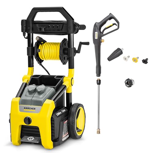 Kärcher K2300PS Max 2875 PSI Electric Pressure Washer with 4 Spray Nozzles - Great for cleaning Cars, Siding, Driveways, Fencing and more - 1.2 GPM