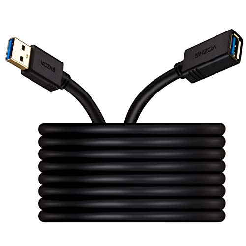 VCZHS USB Extension Cable 20 ft - USB 3.0 Extension Cable USB Male to Female Extension Cable for USB Flash Drive, Card Reader, Hard Drive, Keyboard,Mouse,Playstation, Xbox, Printer, Webcam