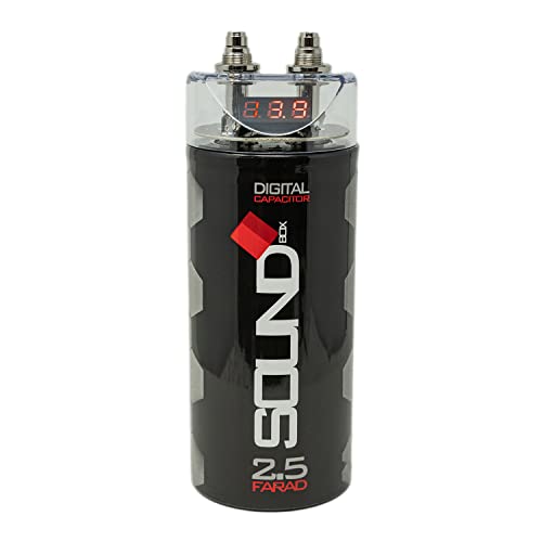 SoundBox SCAP2D, 2.5 Farad Digital Capacitor for Car Audio - 2500 Watts