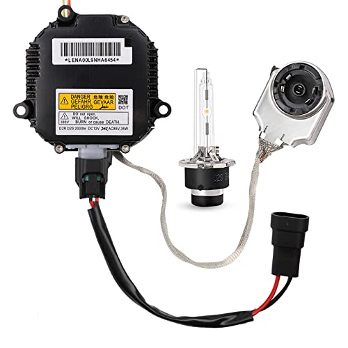 Xenon HID Headlight Ballast Control Unit with Igniter & D2S Bulb - Compatible with Nissan Altima, 350Z, Maxima, Murano, Rogue, Infiniti G35, G37, FX35- Replaces 28474-8991A 28474-89904 NZMNS111LAN