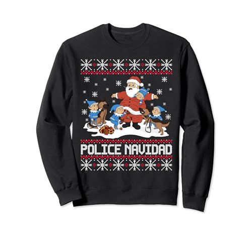Police Navidad Funny Santa Police K9 Officer Ugly Christmas Sweatshirt