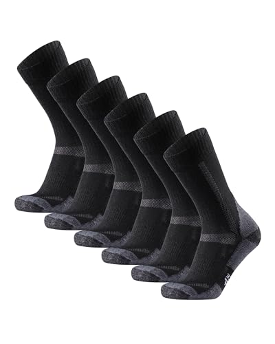 DANISH ENDURANCE Merino Wool Hiking Socks for Men & Women - Moisture Wicking Socks Cushioned to Prevent Blisters and Sore Feet - Small, Medium, Large sizes - 3 Pair Pack