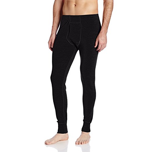 Minus33 Kancamagus Men’s Midweight Base Layer Pants - 100% Merino Wool Bottoms - Multi Use Long Johns - Thermal Underwear - Hiking Men's Base Layer - Black - Medium