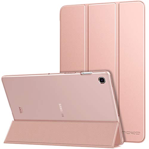 MoKo Case Fit Samsung Galaxy Tab S5e 2019, Ultra Thin Slim Shell Trifold Stand Cover with Frosted Back with Auto Wake & Sleep for Galaxy Tab S5e SM-T720/SM-T725 2019 Tablet - Rose Gold