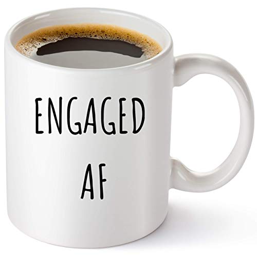 Engaged AF Coffee Mug - Funny Mr And Mrs Mugs For Future Husband And Wife - For Wedding, Engagement, And Anniversary - His And Hers Coffee Cup - Present For Soon To Be Bride And Groom