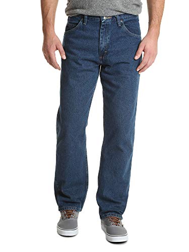 Wrangler Authentics Men's Classic 5-Pocket Relaxed Fit Cotton Jean, Dark Stonewash, 33W x 32L