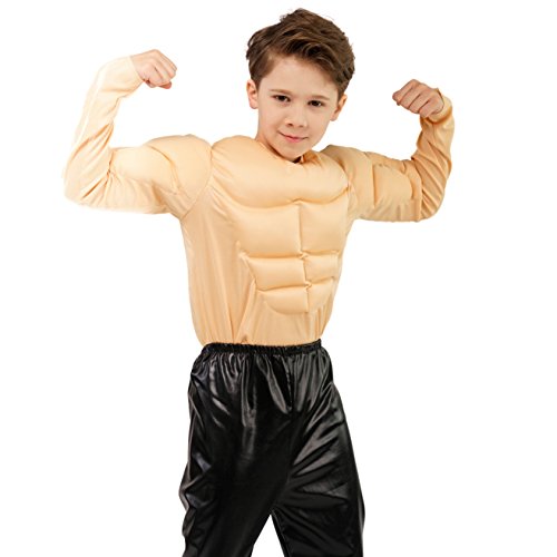 DSplay Kids Boy Muscle Shirt Costume (7-9Y)