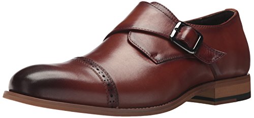 STACY ADAMS mens Desmond Cap Toe Monk Strap Loafer, Cognac, 12 US