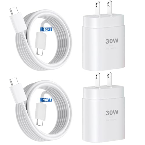 iPhone 15 Charger Fast Charging,30W USB C iPhone 15 Pro Max Charger Block &10FT Long Type C Cable Cord for iPhone 15/15 Pro Max/15 Pro/15 Plus/iPad Pro 12.9/11 inch,Samsung Galaxy S24 Ultra Plus