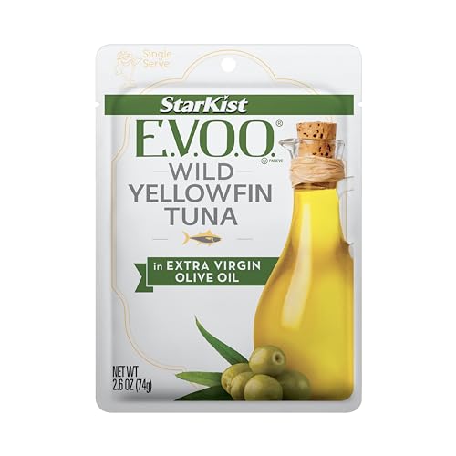 StarKist E.V.O.O. Yellowfin Tuna in Extra Virgin Olive Oil, 2.6 Oz, Pack of 24