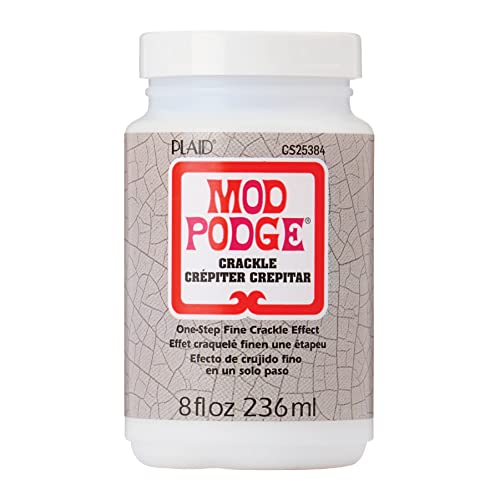 Mod Podge One-Step Crackle Medium, 8 fl oz Premium Acrylic Sealer, Perfect for Easy to Apply DIY Arts and Crafts, CS25384, Clear