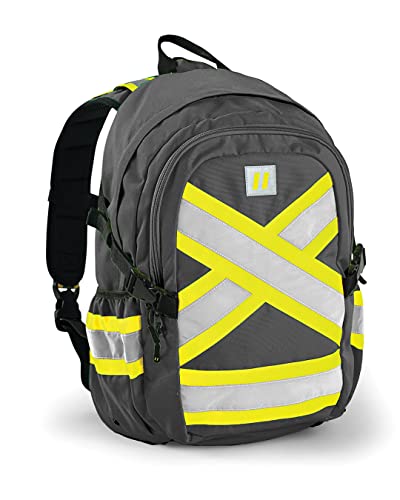 Forcefield Signal - Hi-Vis Reflective Utility Safety Backpack, Black, Regular