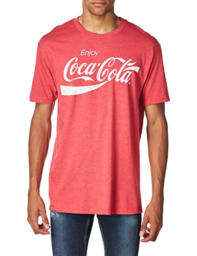 Coca-Cola mens Coca Cola Coke Classic T Shirt, Red Heather, X-Large US