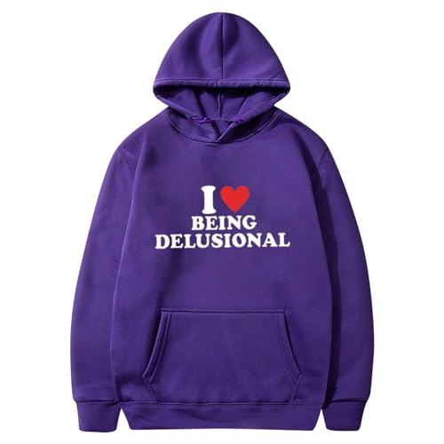 Tawop Warehouse Clearance Open Box Deals Baggy Hoodies Sweatshirts for Women Letter Print Long Sleeved Pullover Sweater Tops Fleece Warm Winter Clothes Purple