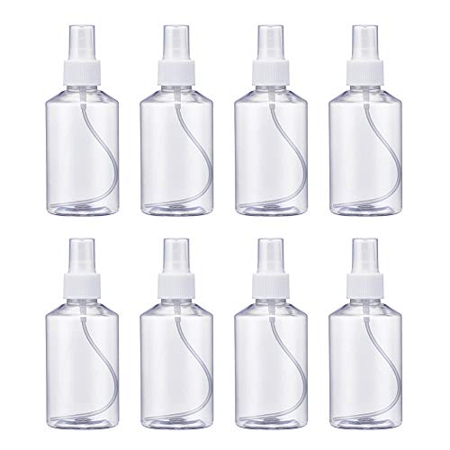 Pandahall 15Pcs Fine Mist Spray Bottles Empty Plastic Reusable Bottles with Pumps Clear 150ml/5oz for Essential Oils, Face Spray, Hair Spray, Travel