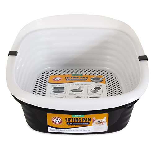 Petmate Arm & Hammer Large Sifting Litter Box Scoop Free Cat Litter Tray with Microban, Made in USA